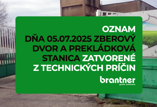 Oznam zberový dvor a prekládková stanica