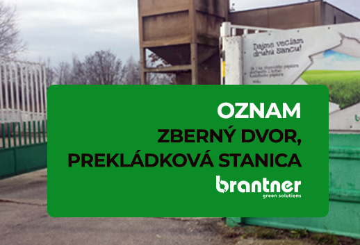 Oznam zberný dvor a prekládková stanica